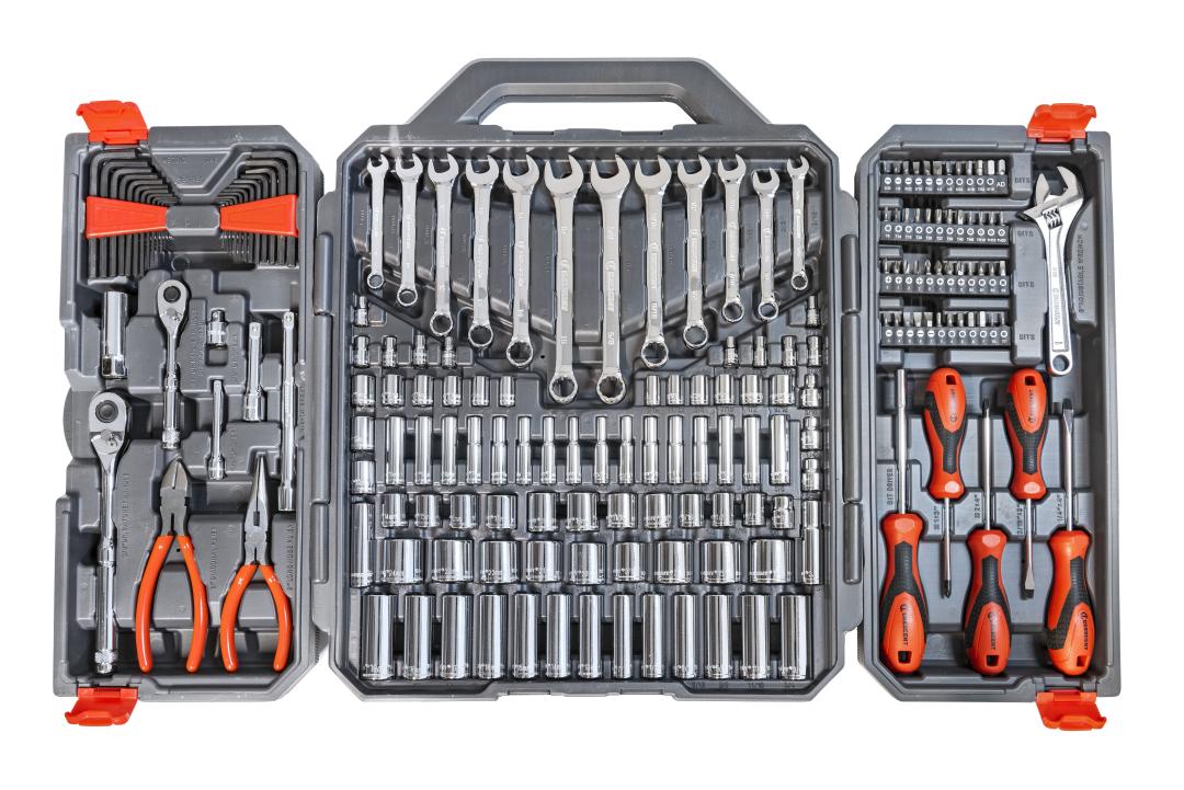 180 Pc 1 4 And 3 8 Drive 6 Point Sae Metric Professional Tool Set Crescent Tools