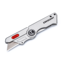 Crescent compact folding utility knife on white background