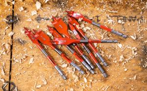 Crescent Wood Drill Bits on sub-flooring 