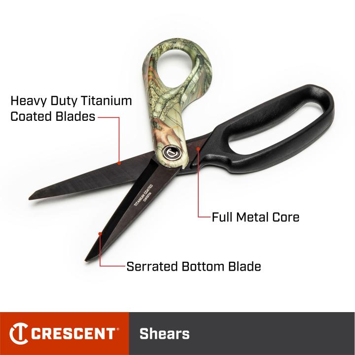 Wiss 11 in. Heavy Duty Titanium Coated Single-Ring Tradesmen Shears CW11TM  - The Home Depot