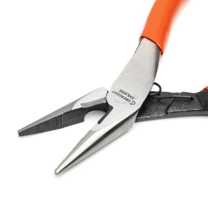 Klein Tools VDV026-049 Crimping Long Nose Pliers With Curved Handles,  Grooved Jaws and Induction Hardened Steel - Data Tool 