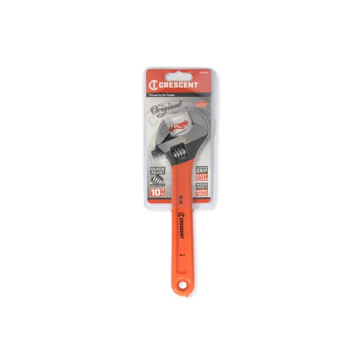 10 Adjustable Cushion Grip Wrench - Carded