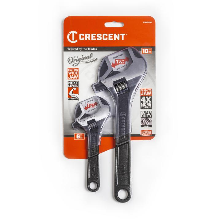 2 Piece Wide Jaw Adjustable Wrench Set 6