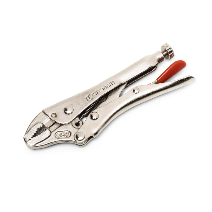 Image of Curved Jaw Locking Pliers with Wire Cutter - Crescent