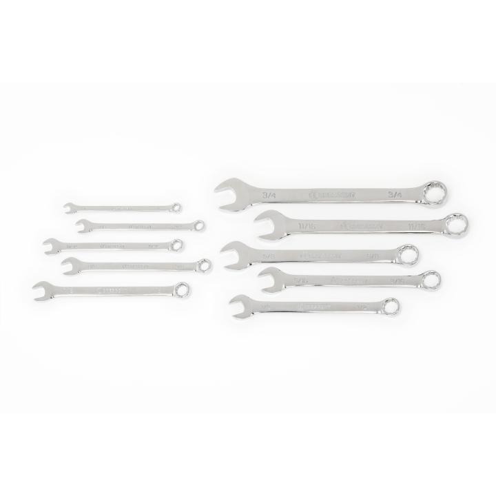 Image of 10 Pc. 12 Point SAE Combination Wrench Set - Crescent
