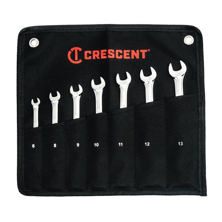7 Piece 12 Point Metric Combination Wrench Set