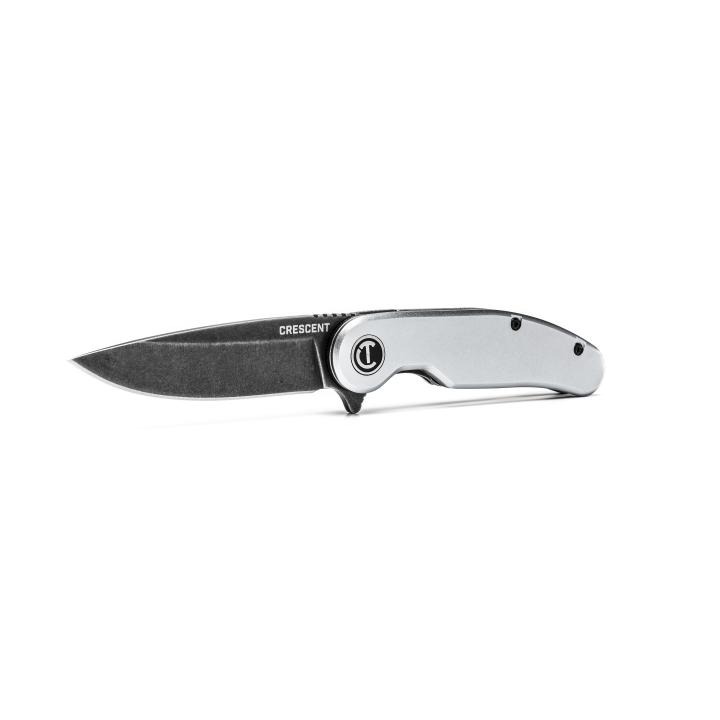 Image of Drop Point Aluminum Handle Pocket Knife - Crescent