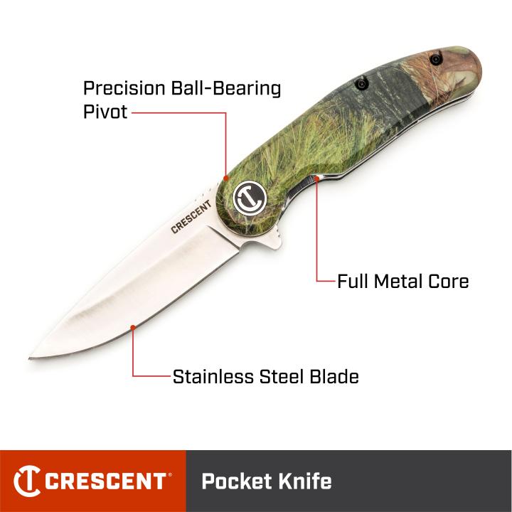 TRUE Ball Bearing Flipper Knife Sharp and Reliable Flipper Pocket Knife  with 3 Drop Point Blade, Black, One Size 