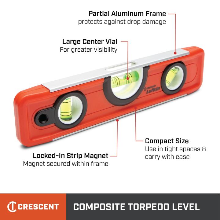 9 Inch 2-In-1 Torpedo Level and Line Level