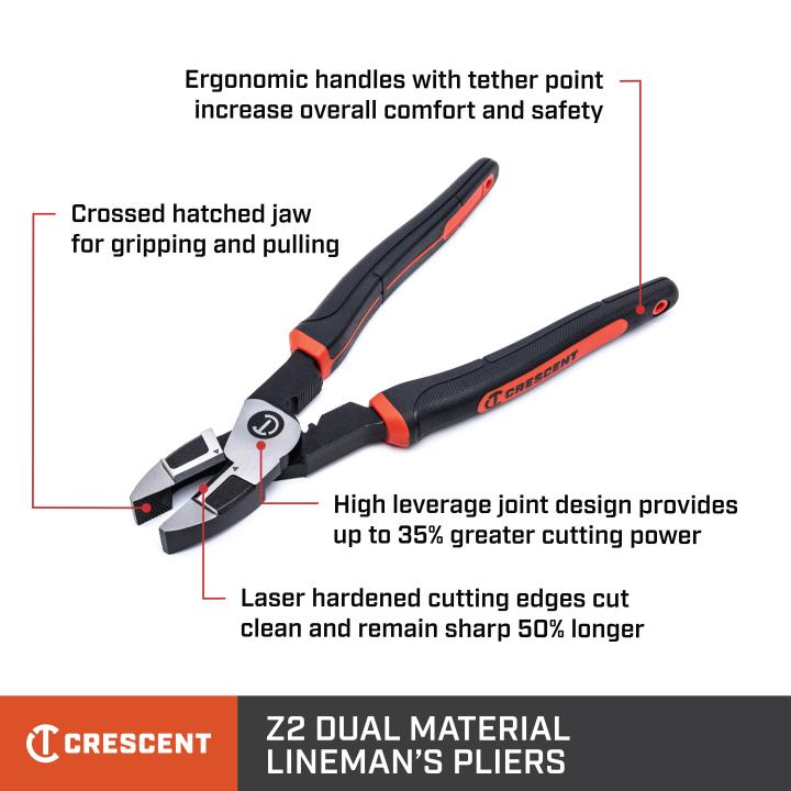 Crescent 9-1/4 Dipped Handle End Cutting Nipper Pliers - 729CVN