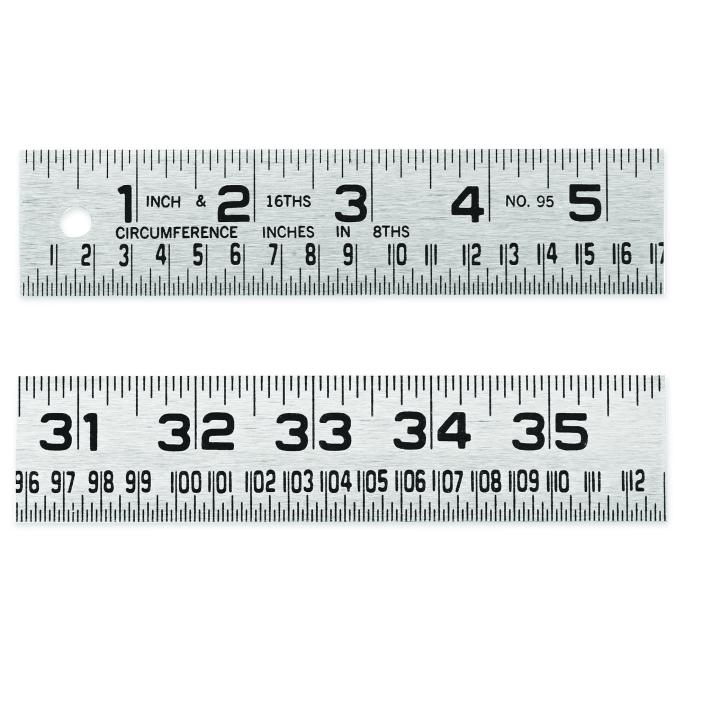 Lufkin 954FTN Tinner's Steel Circumference Rules, 1 1/4 in x 4 ft, Steel