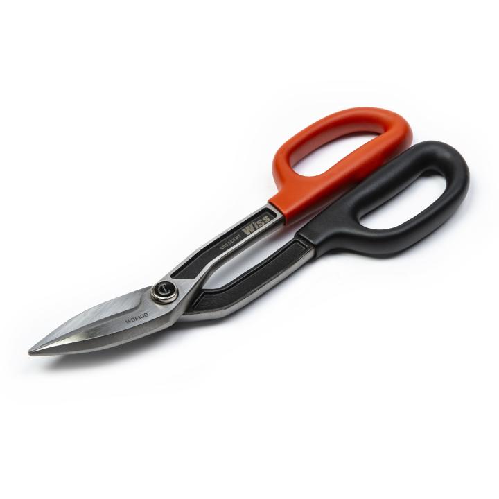 TOOLMAK Tin Snips 10 Inch Straight Pattern Tinners Snips with Comfort Grip  Sheet Metal Cutting Shears