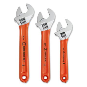 Image of 3 Pc. Cushion Grip Adjustable Wrench Set - Crescent