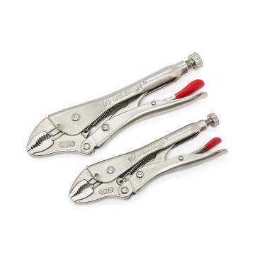 Image of 2 Pc. Curved Jaw Locking Pliers with Wire Cutter Set OLD - Crescent