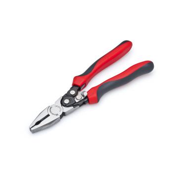 Image of Pro Series Dual Material Lineman's Compound Action Cutting Pliers - Crescent