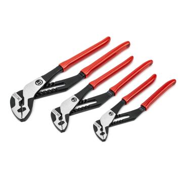 Image of 3 Pc. Z2 K9™ Straight Jaw Dipped Handle Tongue and Groove Plier Set - Crescent